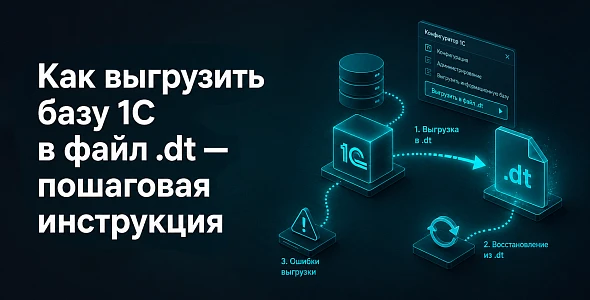 Как выгрузить базу 1С в файл .dt — пошаговая инструкция