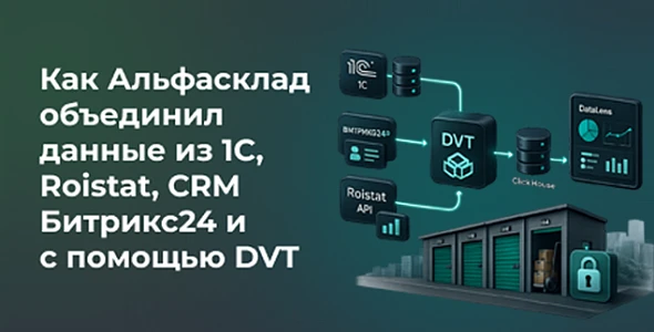 Автоматизация управленческой аналитики: как АльфаСклад объединил данные из 1С, Битрикс24 и Roistat с помощью DVT