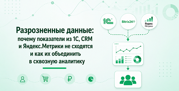 Почему данные из 1С, CRM и Яндекс.Метрики не формируют единую картину бизнеса и как это исправить