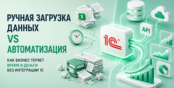 Ручная загрузка данных vs автоматизация: как бизнес теряет время и деньги без интеграции 1С